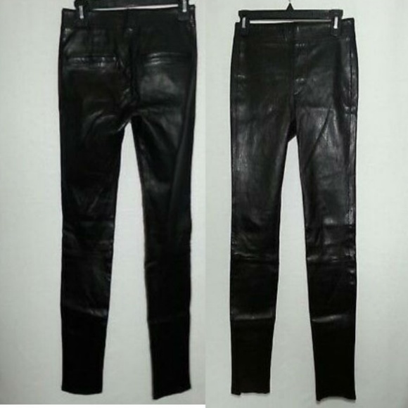 Helmut Lang Stretch Lambskin Leather Leggings - Picture 5 of 8